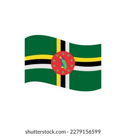 Indicadores de Dominica conjunto de iconos, símbolo del símbolo del vector del día de la independencia de Dominica