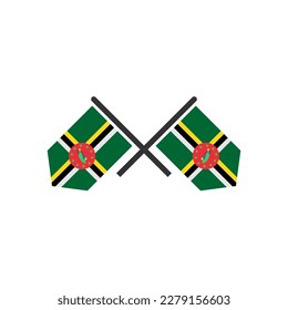 Dominica flags icon set, Dominica independence day icon set vector sign symbol