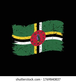 Dominica Grunge Distress Flag World countries Flags
