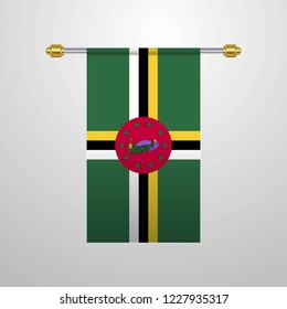Dominica hanging Flag