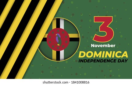 Dominica Independence Day. November 3. Poster, banner, background design. Vector illustration EPS 10.