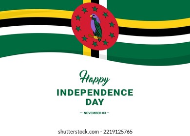 Dominica Independence Day. Vector Illustration. The illustration is suitable for banners, flyers, stickers, cards, etc.