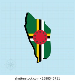 Dominica map Design Vector illustration graphic
