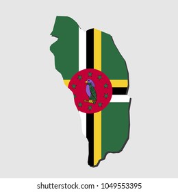 Dominica Map Flag