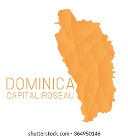 Dominica map geometric background texture