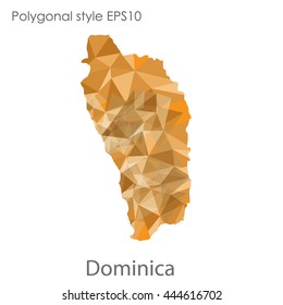Dominica map in geometric polygonal style.Abstract gems triangle,modern design background. Vector illustration EPS10