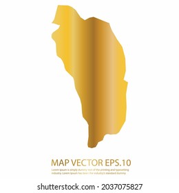 Dominica map High Detailed on white background. gold gradient color. Abstract design vector illustration eps 10