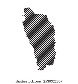 Dominica Map Illustration Icon Element Design