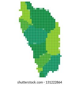 Dominica map mosaic