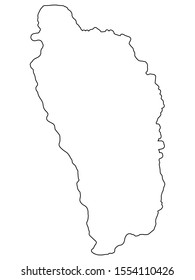 Dominica map outline Vector illustration. EPS10