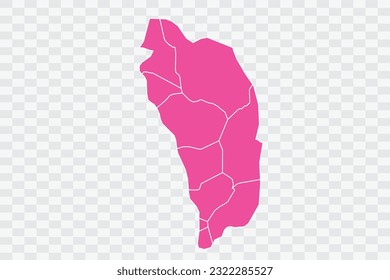 Dominica Map Rose Color Background quality files png