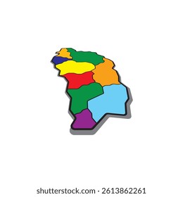 Dominica map symbol icon vector design illustration