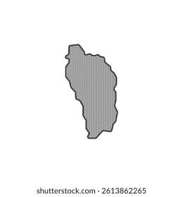 Dominica map symbol icon vector design illustration