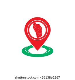 Dominica map symbol icon vector design illustration