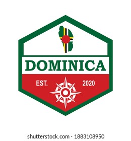 Dominica Map vector , Country Logo