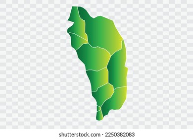 Dominica Map yellowish green Color Background quality files png