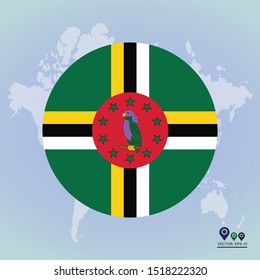 Dominica national flag. Vector illustration eps 10.