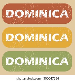 Dominica on colored background
