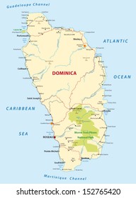 Dominica Road Map