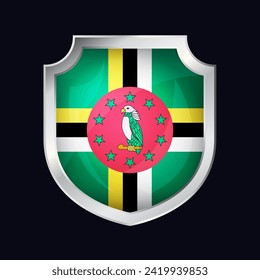 Icono de bandera Escudo Plateado de Dominica