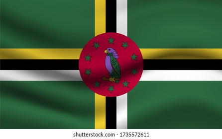 Dominica Vector Flag. Vector illustration.