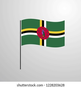 Dominica waving Flag