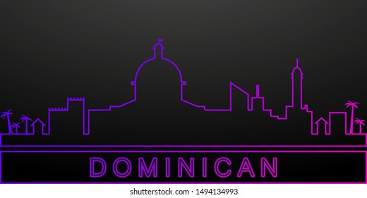 Dominican detailed skyline nolan icon. Elements of cities set. Simple icon for websites, web design, mobile app, info graphics