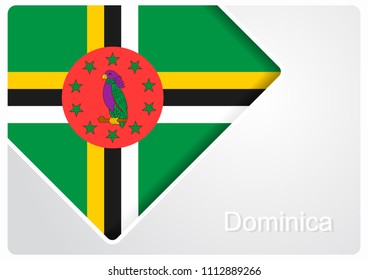 Dominican flag design background layout. Vector illustration.