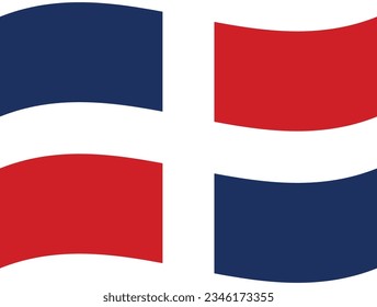 Dominican flag wave. Dominican flag. Flag of Dominican