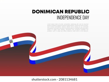 Dominican independence day background banner poster for national celebration on February 27 th.