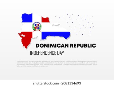 Dominican independence day background banner poster for national celebration on February 27 th.