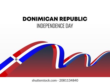 Dominican independence day background banner poster for national celebration on February 27 th.