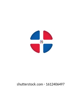 Dominican Independence day logo vector