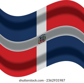 bandera de la rep dominicana con icono del viento