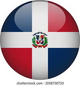 Dominican Republic 3D Rounded Country Flag Icon