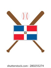 Dominican Republic Baseball Icon - Vector