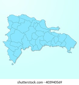 Dominican Republic blue map on degraded background vector
