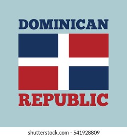 Dominican Republic Country Flag Icon Over Stock Vector (Royalty Free ...