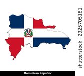 Dominican Republic Country - Flag Map