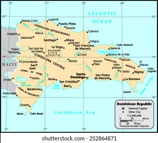 Dominican Republic Country Map