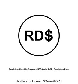 Dominican Republic Currency Symbol, Dominican Peso Icon, DOP Sign. Vector Illustration