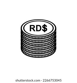 Dominican Republic Currency Symbol, Dominican Peso Icon, DOP Sign. Vector Illustration
