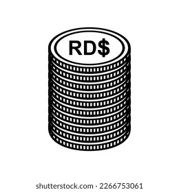 Dominican Republic Currency Symbol, Dominican Peso Icon, DOP Sign. Vector Illustration