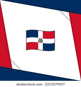 Dominican Republic Flag Abstract Background Design Template. Dominican Republic Independence Day Banner Social Media Post. Dominican Republic Independence Day