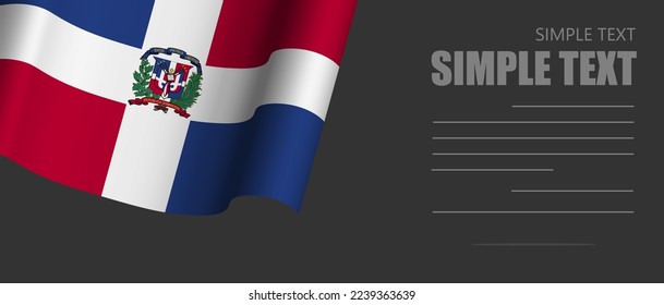 dominican republic flag banner rectangle background,dominican republic dark mode tone wallpaper,website banner dominican republic black and white tone with text grey.