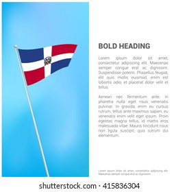Dominican Republic flag Brochure - Vector Flyer Cover Page Design