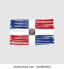 Dominican Republic Flag Brush. National Flag