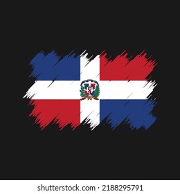 Dominican Republic Flag Brush. National Flag