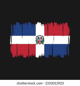 Dominican Republic Flag Brush. National Flag