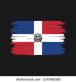 Dominican Republic Flag Brush. National Flag